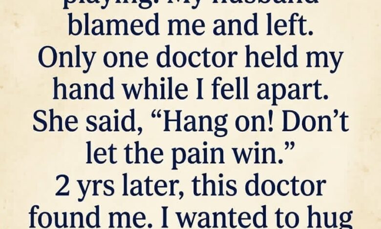 May be an image of text that says 'My son, 5, died in the hospital after falling while playing. My husband blamed me and left. Only one doctor held my hand while I fell apart. She said, "Hang on! Don't let the pain win." 2 yrs later, this doctor found me. I wanted to hug her, but my blood ran cold when she... (continue) -ന'