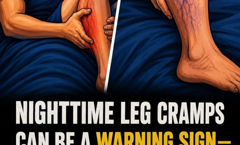 May be an image of text that says 'DIAN NIGHTTIME LEG CRAMPS CAN BE A WARNING SIGN- DON'T IGNORE IT. ACT NOW TO PROTECT YOUR HEALTH.'